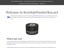 Tablet Screenshot of besthairwaxformen.net